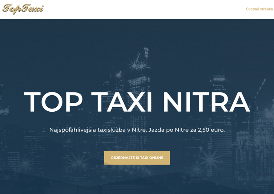 Web stránky Top Taxi Nitra