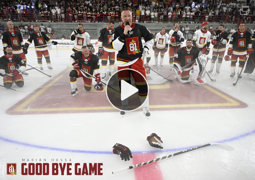 Rozlúčkový zápas Mariána Hossu s hviezdami NHL