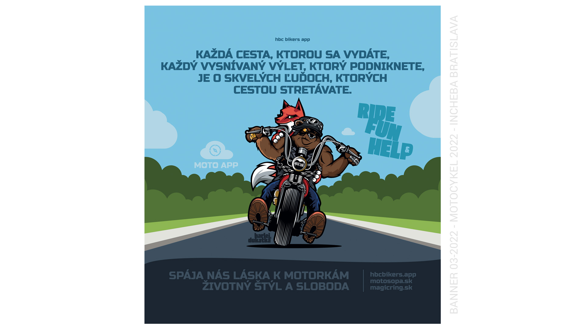 Samolepka Pozri 2x od HBC Bikers App
