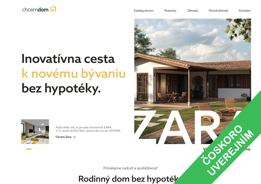 Info web pre nové zariadenie Care Cube
