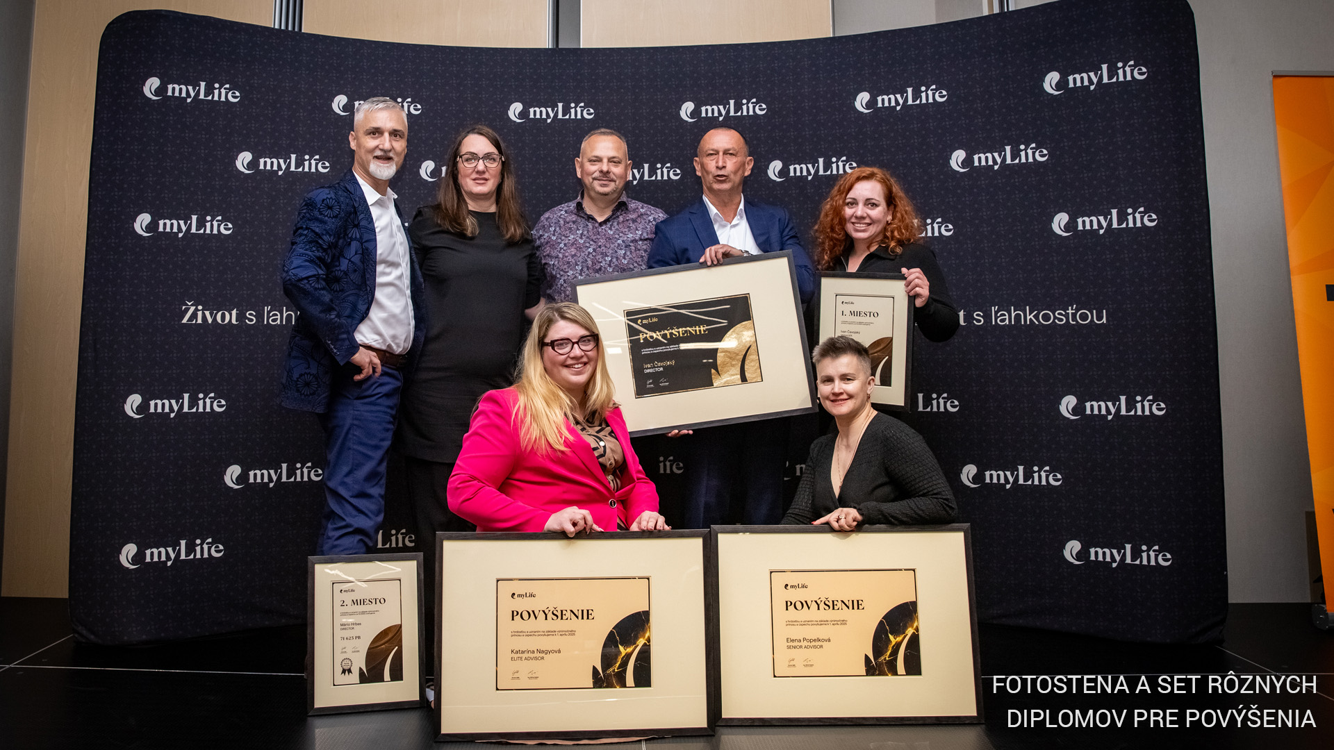 Fotostena a set diplomov pre povýšenie
